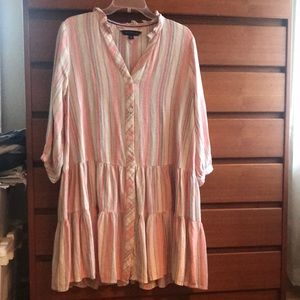 Tommy Hilfiger Linen and viscose striped beach dress